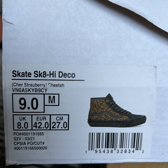 Vans Skate Sk8-Hi Deco Cher Strauberry Cheetah WMNS - Picture 16 of 16